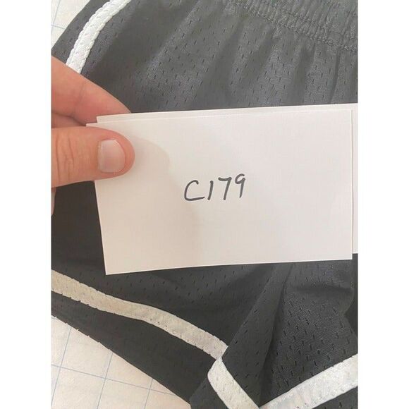 Justice Girl's Athletic Shorts Black and White Mesh Elastic Waist Size 6 - Picture 7 of 7